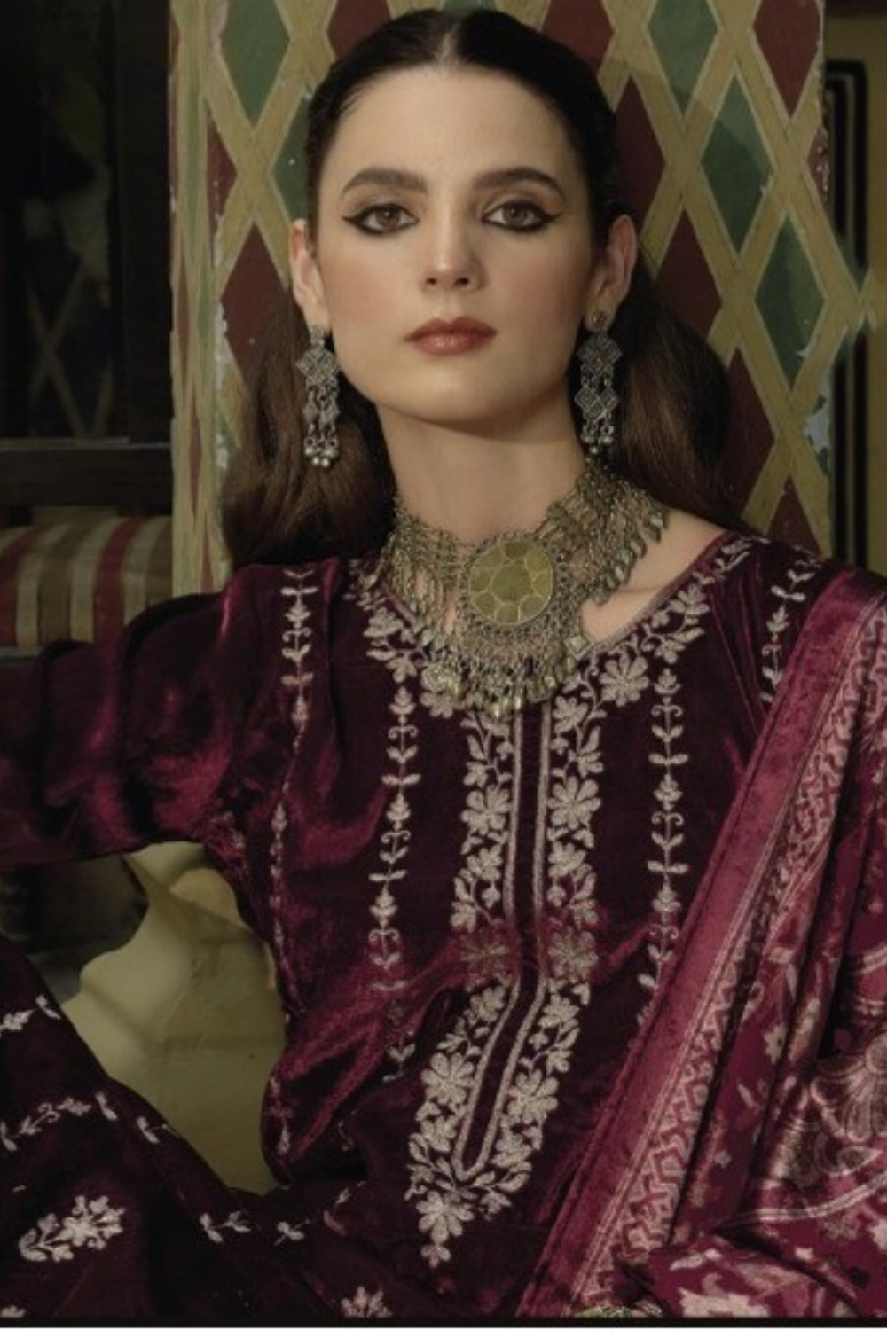 Luxury Velvet With Brasso Dupatta (UNSTITCHED)