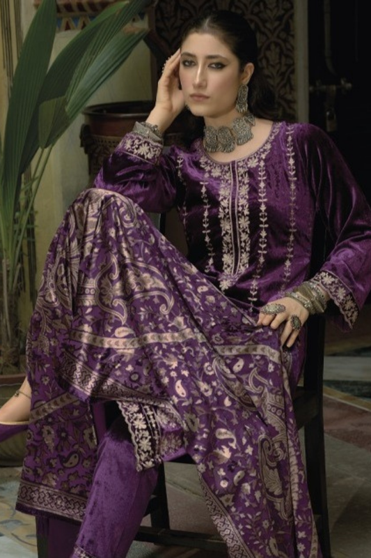 Luxury Velvet With Brasso Dupatta (UNSTITCHED)