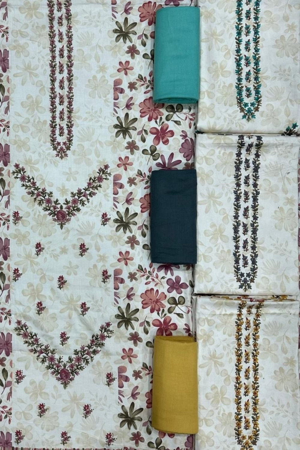 Panel Print Jam Cotton Suits (UNSTITCHED)