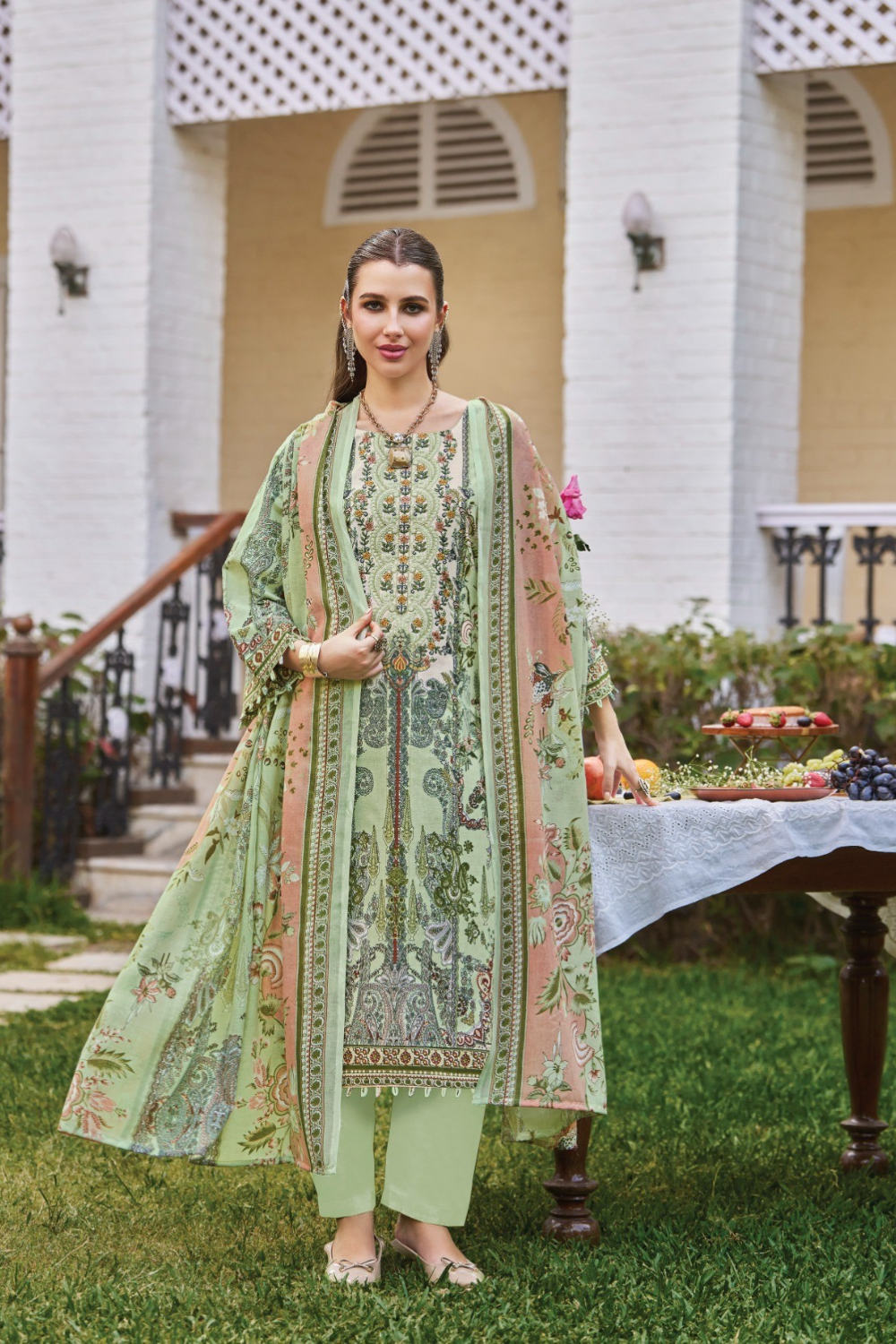 Heavy Embroidered Designer Pakistani Cotton Dresses (UNSTITCHED)
