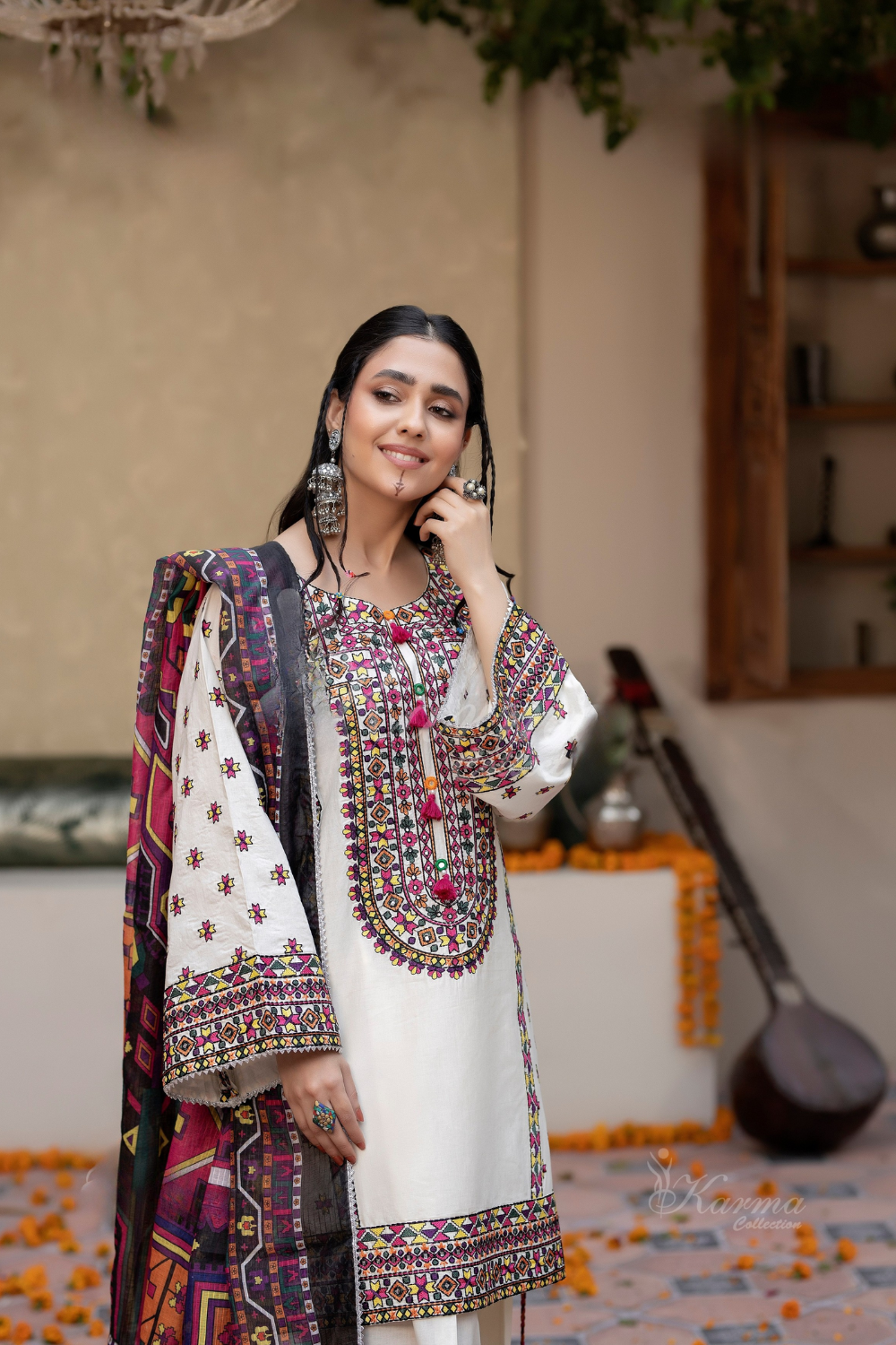 Classic Afghani Farshi Shalwar (Readymade)