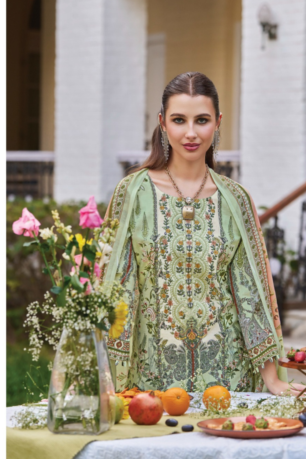 Heavy Embroidered Designer Pakistani Cotton Dresses (UNSTITCHED)