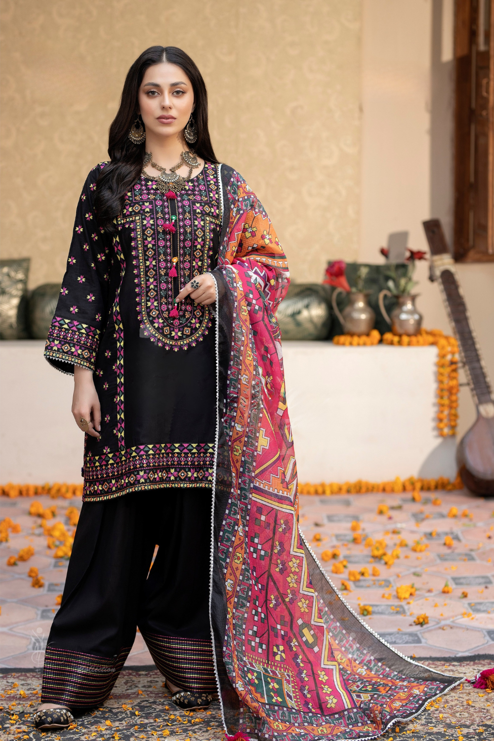 Classic Afghani Farshi Shalwar (Readymade)