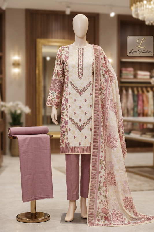 Panel Print Jam Cotton Suits (UNSTITCHED)