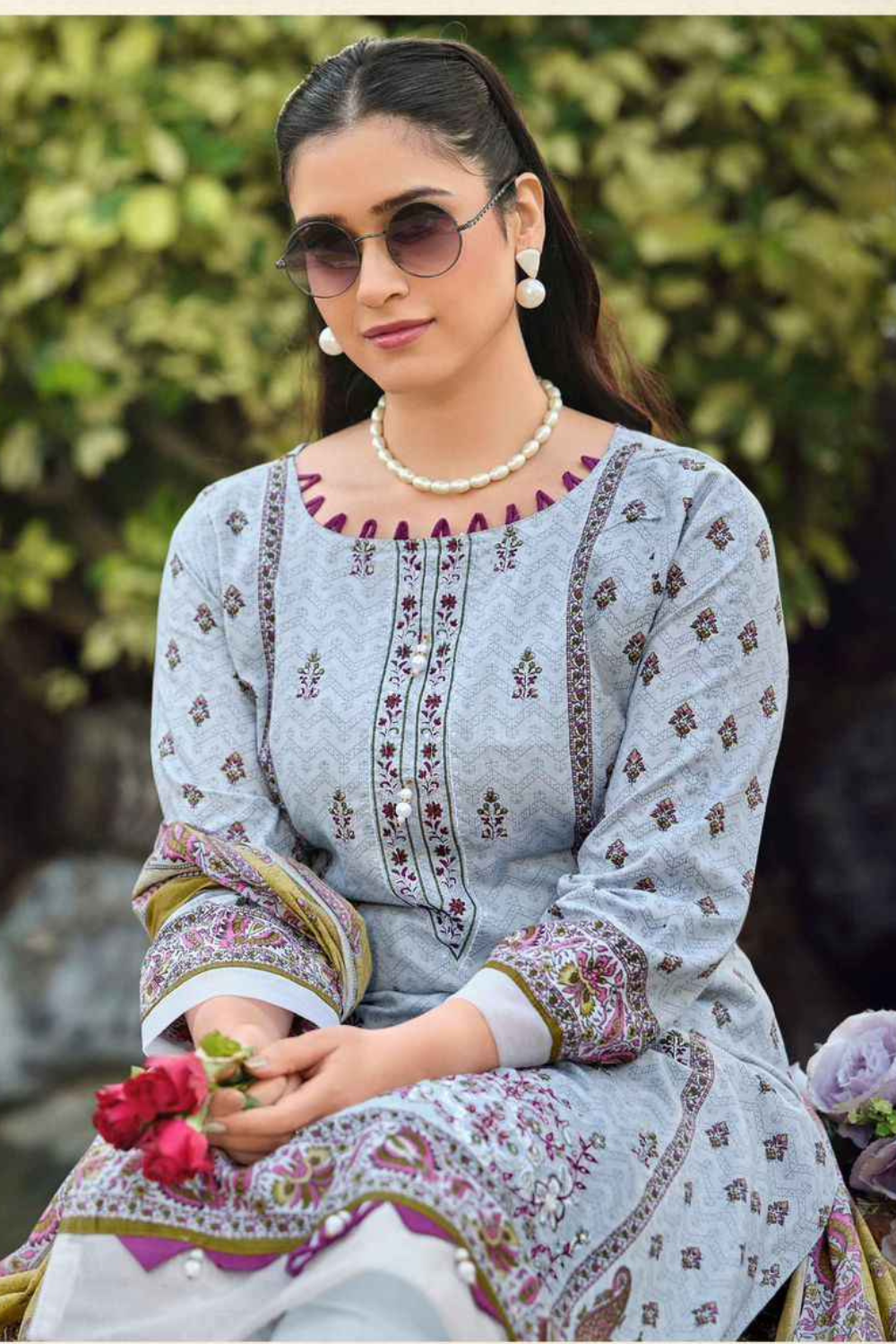 Pure Lawn Self Embroidered Suits (UNSTITCHED)