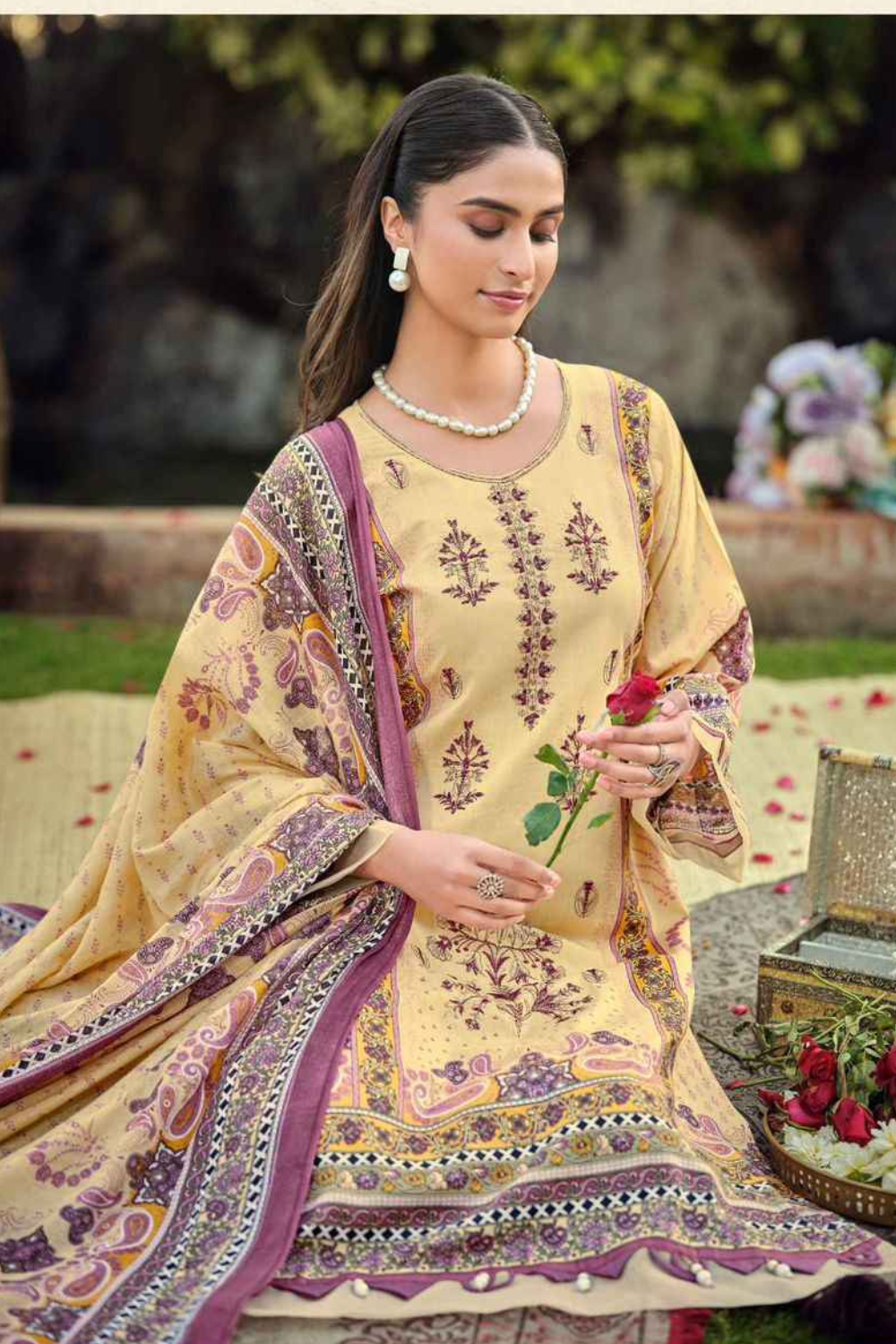 Pure Lawn Self Embroidered Suits (UNSTITCHED)