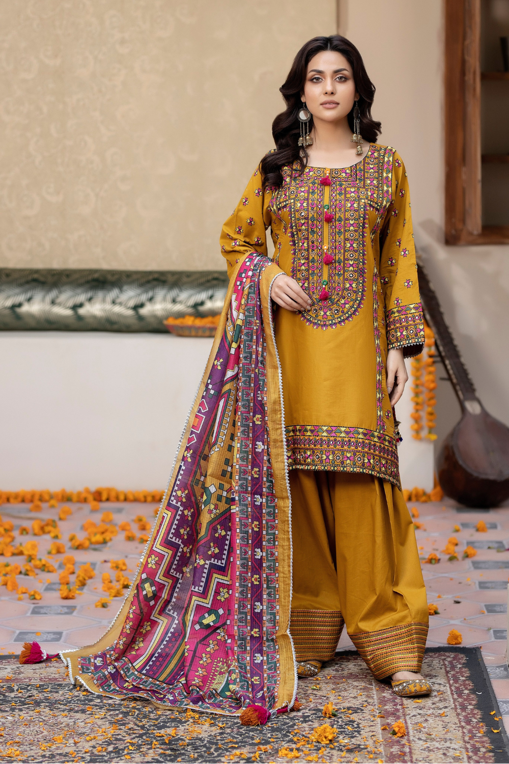 Classic Afghani Farshi Shalwar (Readymade)