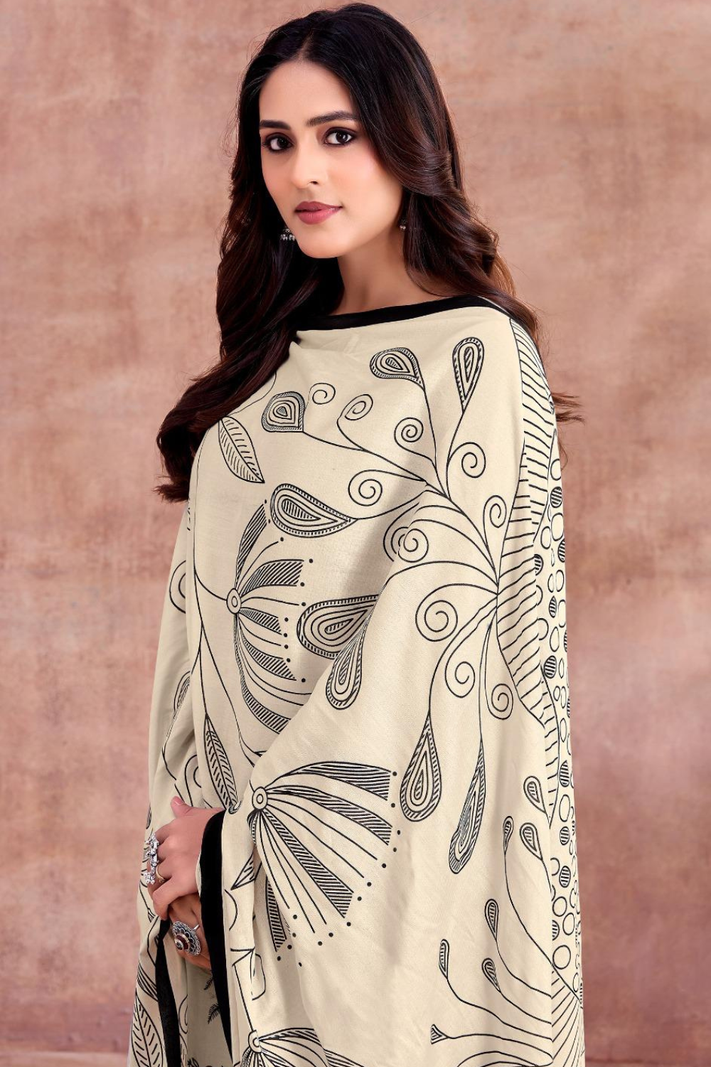 Self Shade Rayon Suits With Embroidery (UNSTITCHED)