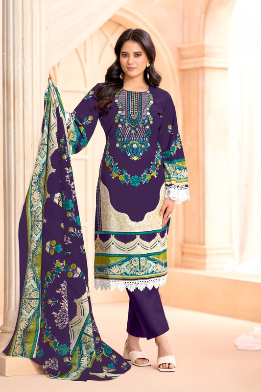 Readymade Pure Lawn Cotton Suits