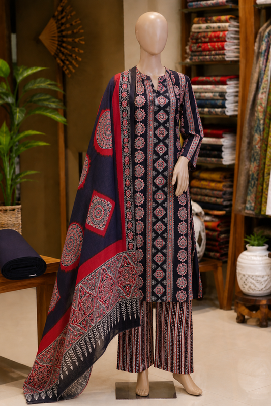 Ajrakh Print Suits (UNSTITCHED)