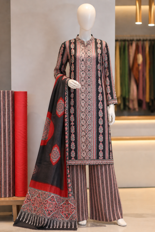 Ajrakh Print Suits (UNSTITCHED)