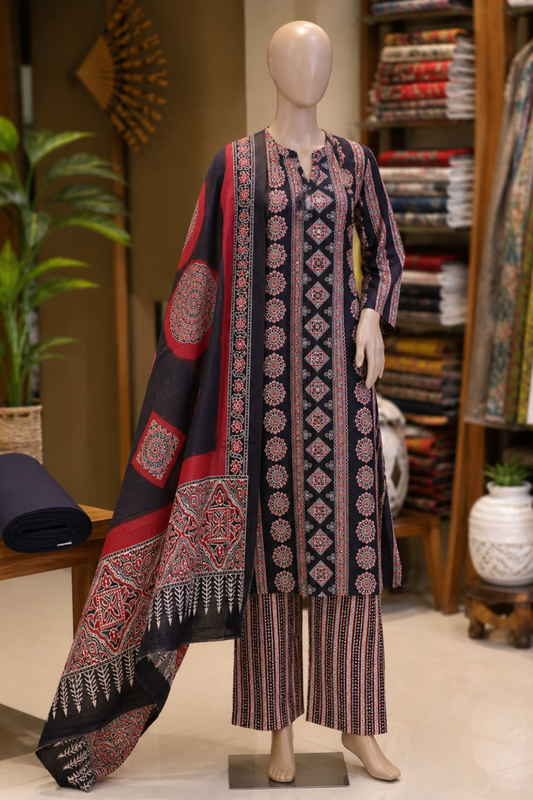 Ajrakh Print Suits (UNSTITCHED)