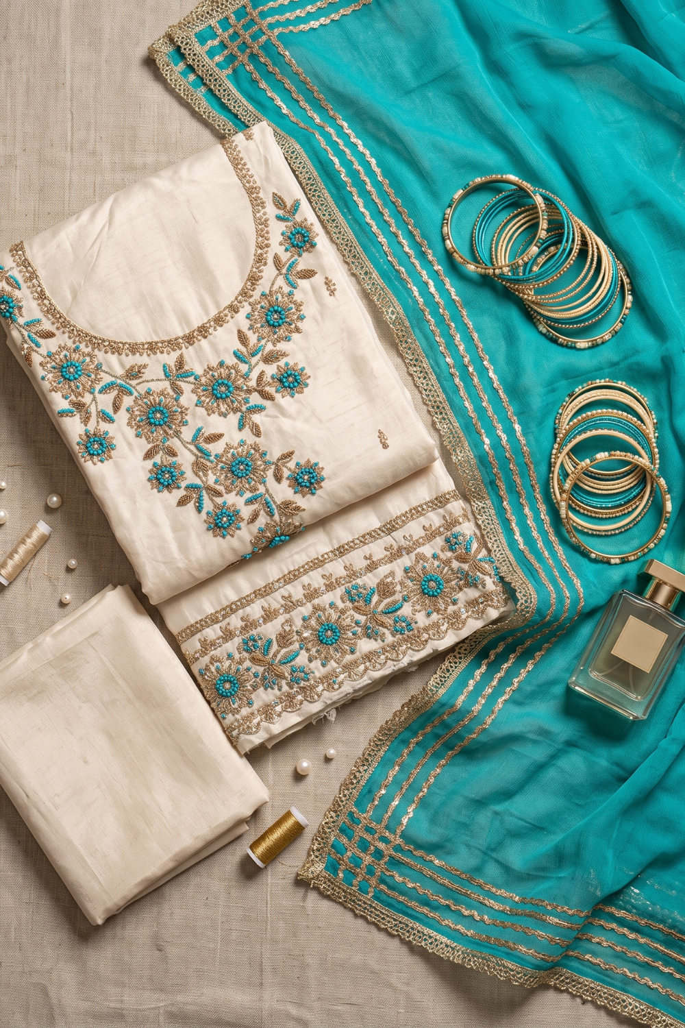 Kardana Work Dress (UNSTITCHED)