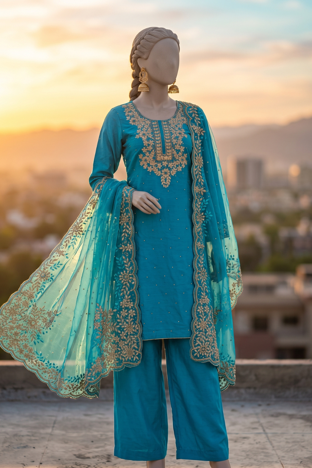 Kardana with Zardozi Embroidery Dress (UNSTITCHED)