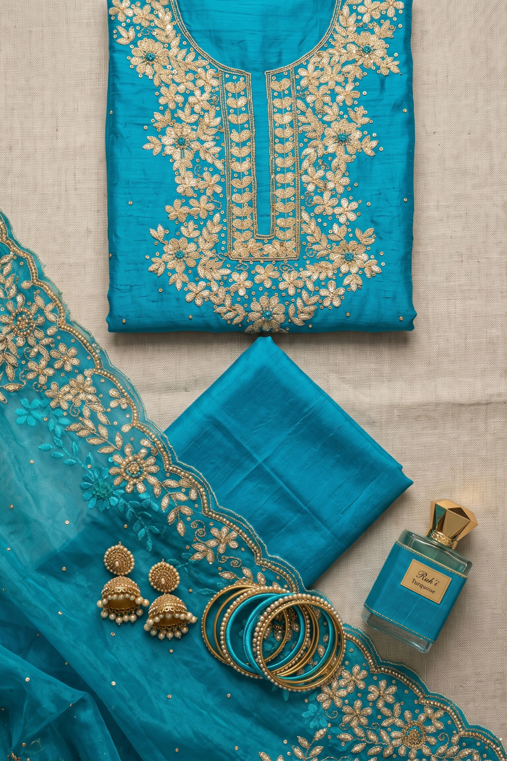Kardana with Zardozi Embroidery Dress (UNSTITCHED)
