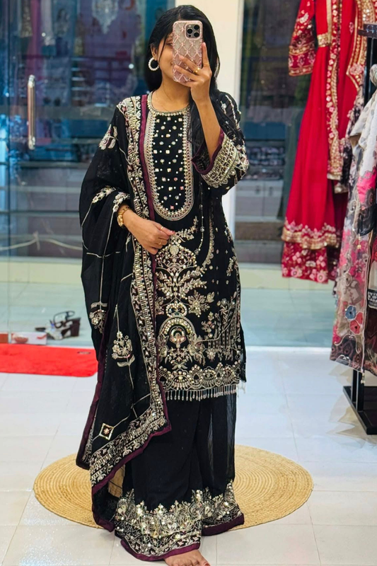 Designer Black Dress (Readymade)