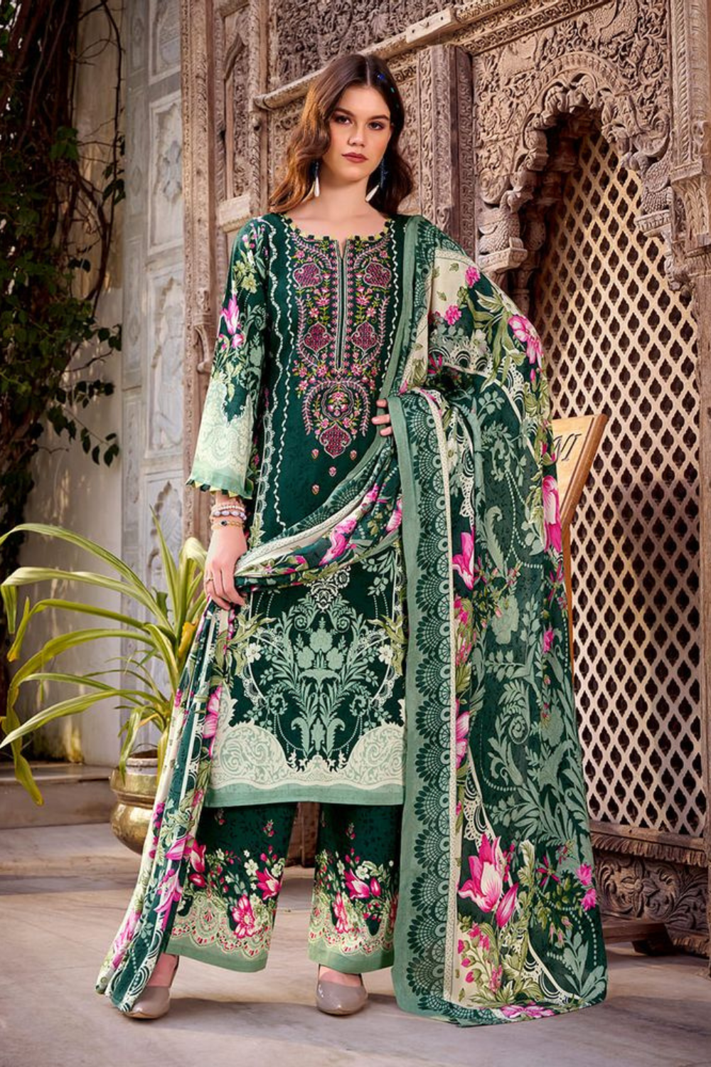 Exclusive Designer Rayon Suits (UNSTITCHED)