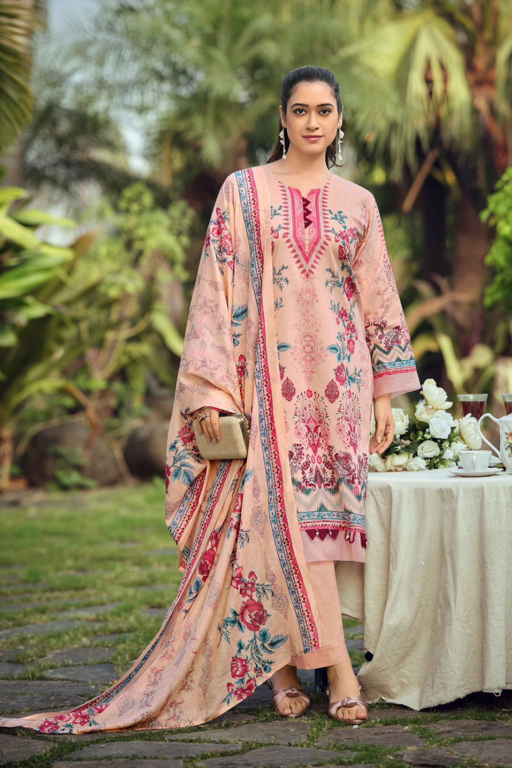 Printed Pure Lawn Cotton Suits (UNSTITCHED)