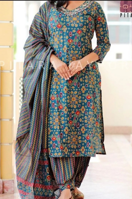 A-Line Cotton Suit