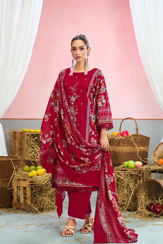 Readymade Pure Lawn Cotton Suits