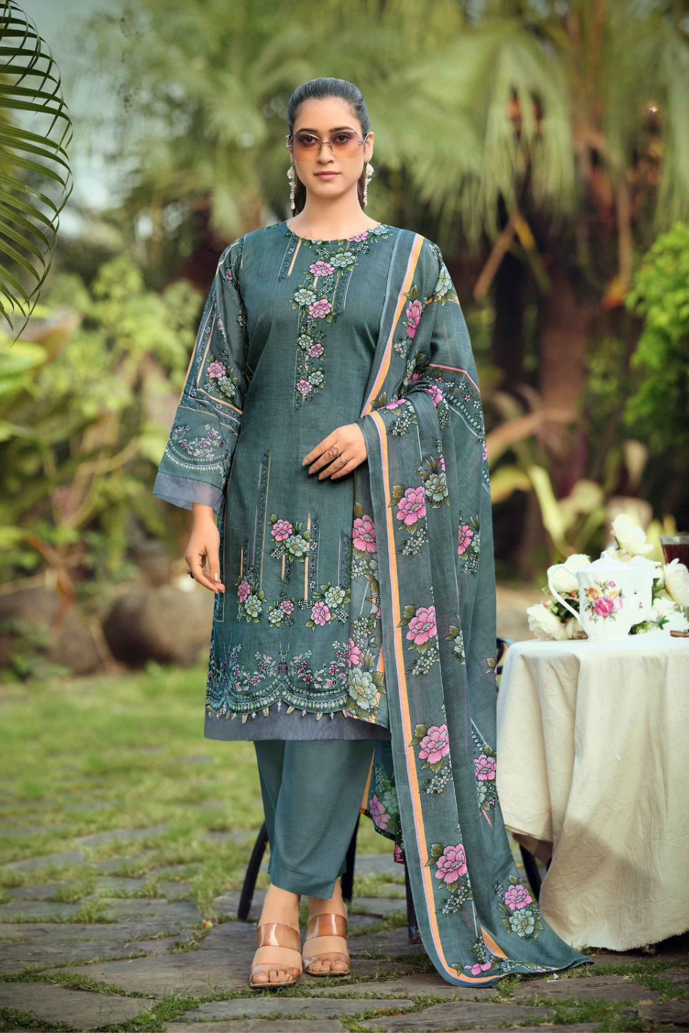 Printed Pure Lawn Cotton Suits (UNSTITCHED)