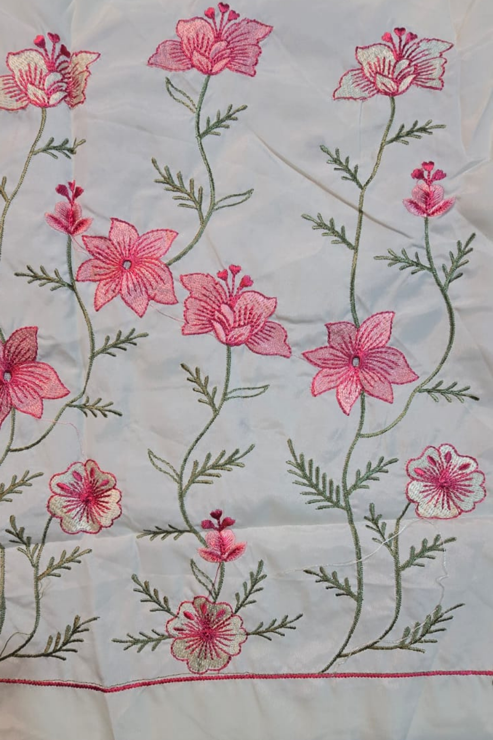 Organza with Embroidered Hem (UNSTITCHED)