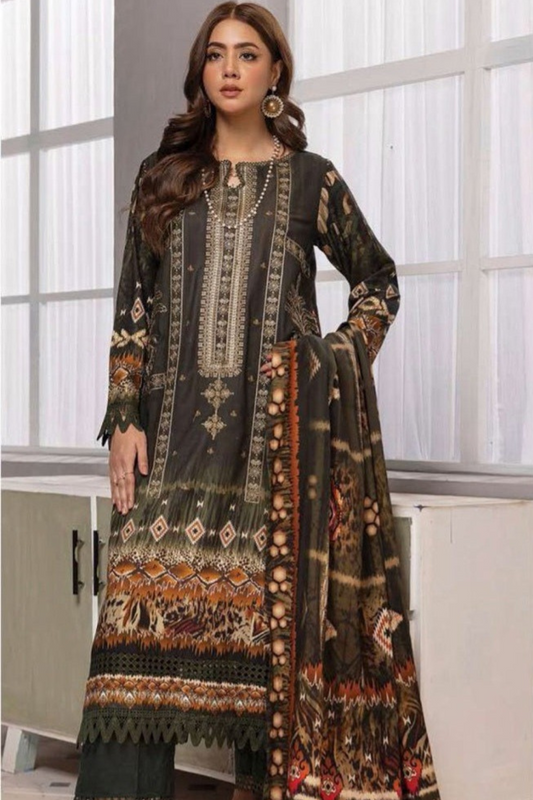 Printed Lawn Cotton Dress