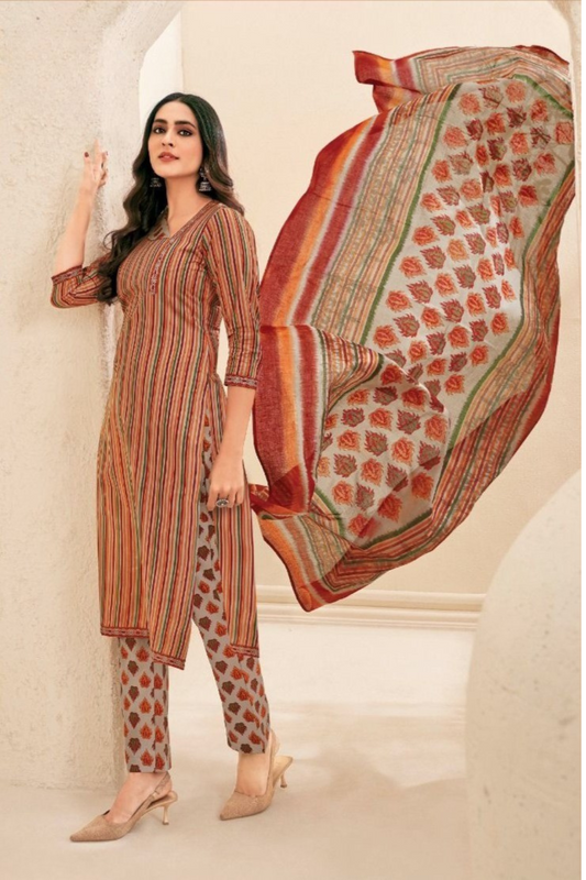 Pure Cotton Dress Material (UNSTITCHED)