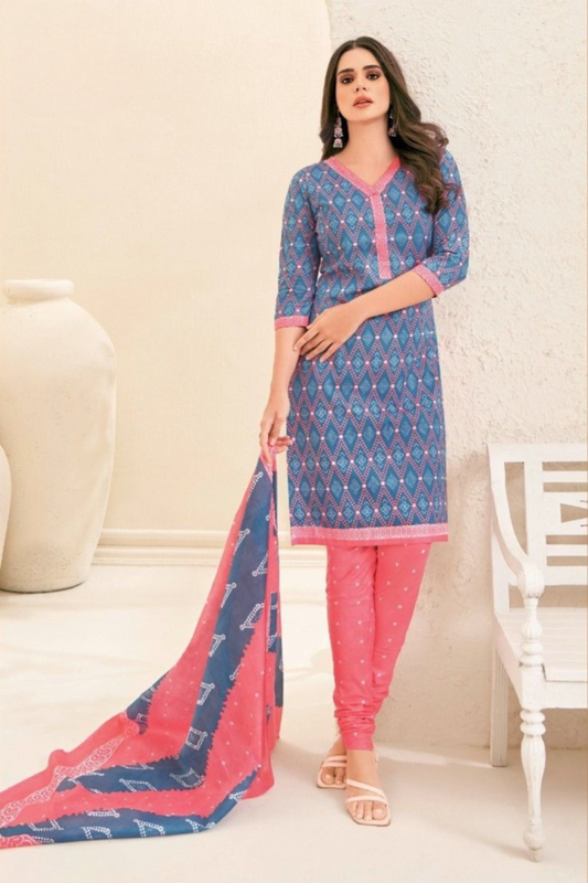 Pure Cotton Dress Material (UNSTITCHED)