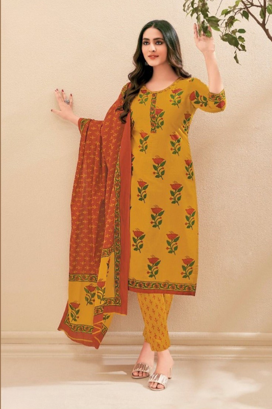 Pure Cotton Dress Material (UNSTITCHED)