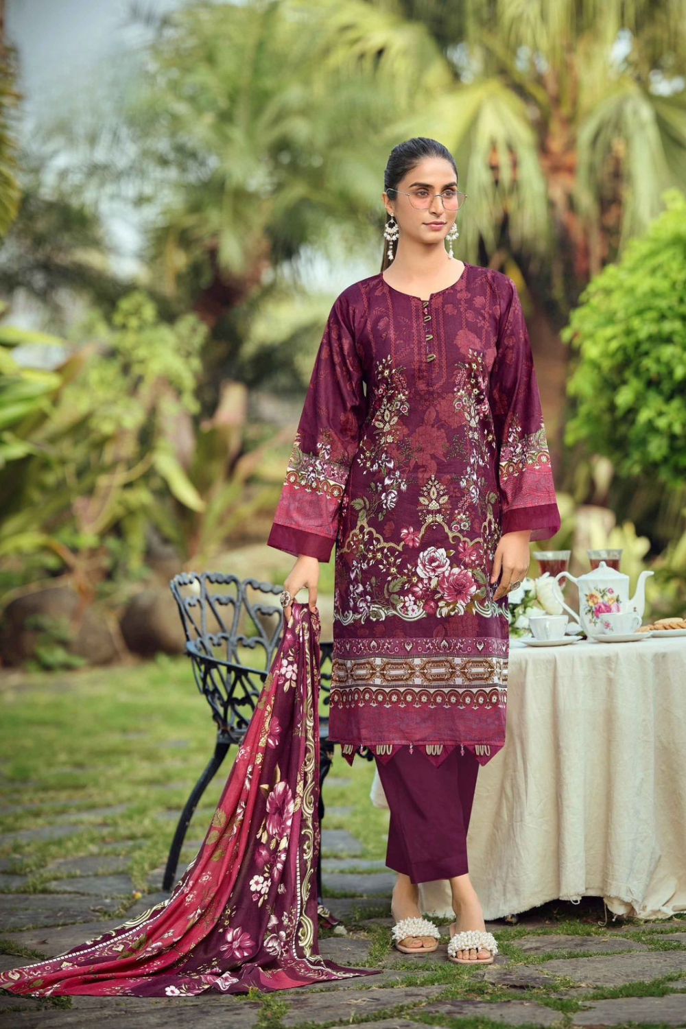 Printed Pure Lawn Cotton Suits (UNSTITCHED)