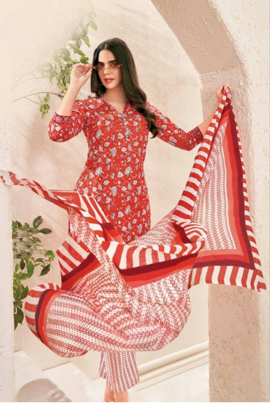 Pure Cotton Dress Material (UNSTITCHED)