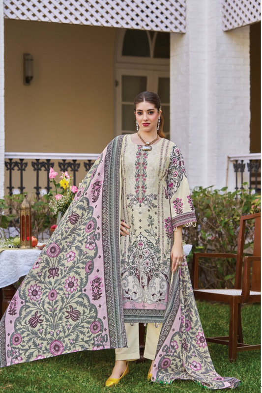 Heavy Embroidered Designer Pakistani Cotton Dresses (UNSTITCHED)