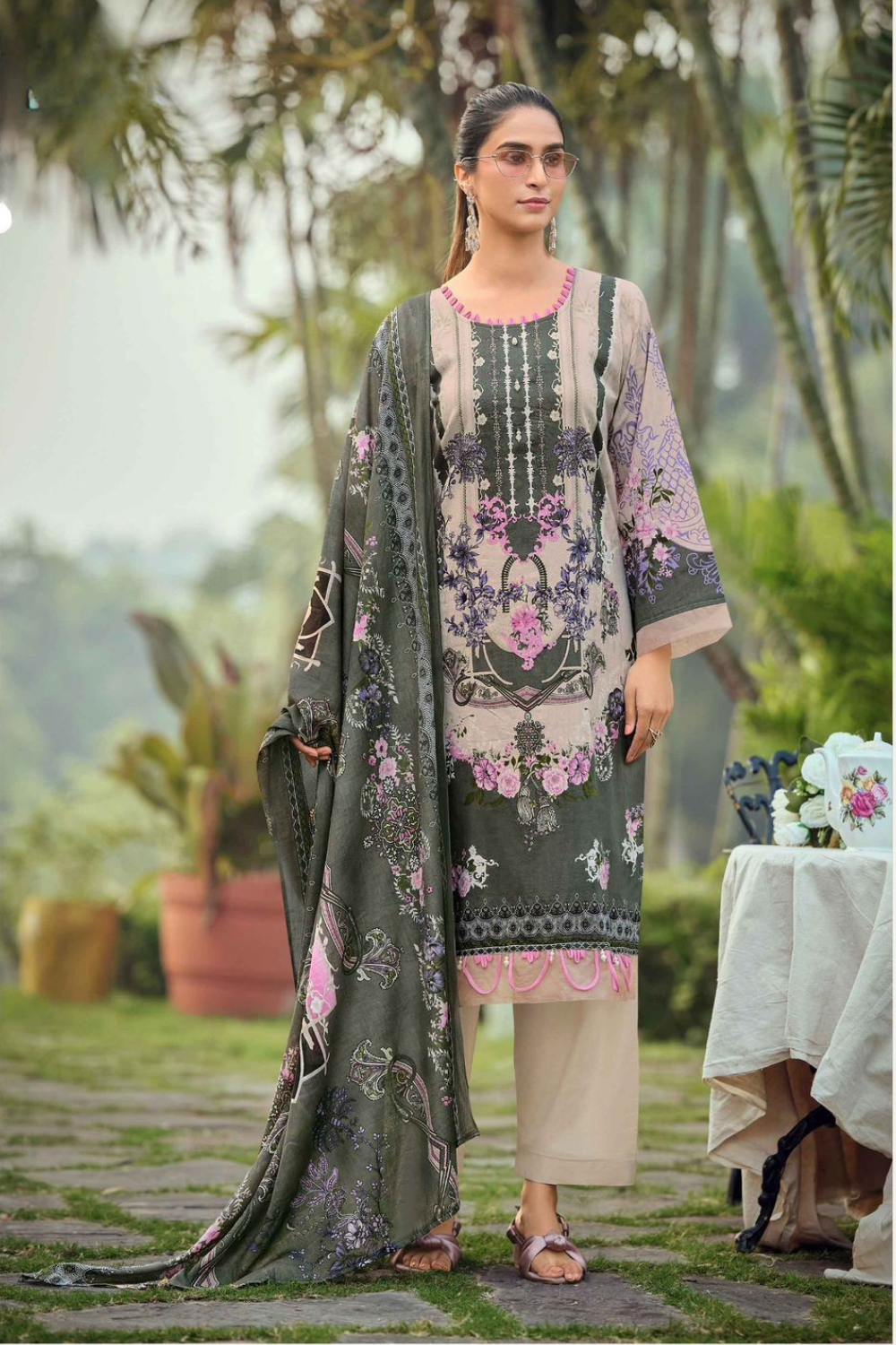 Printed Pure Lawn Cotton Suits (UNSTITCHED)