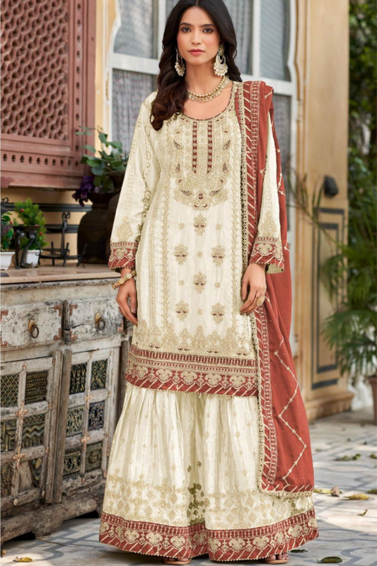 Heavy Siroski Diamond Work Shararas