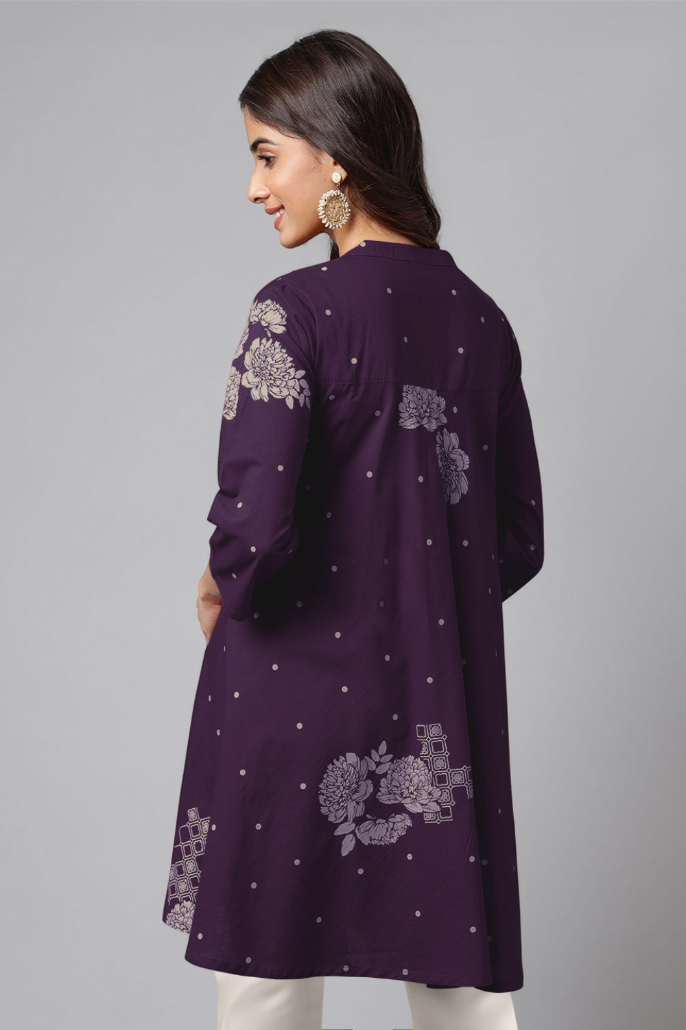 Pure Cotton Floral Printed Flared Tunic