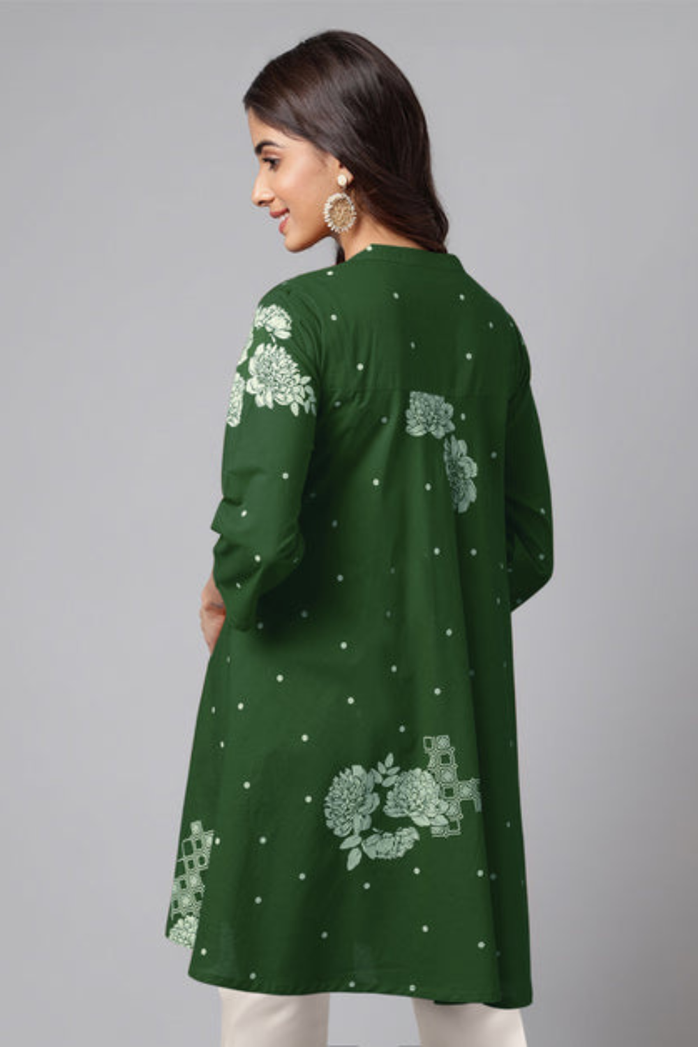 Pure Cotton Floral Printed Flared Tunic