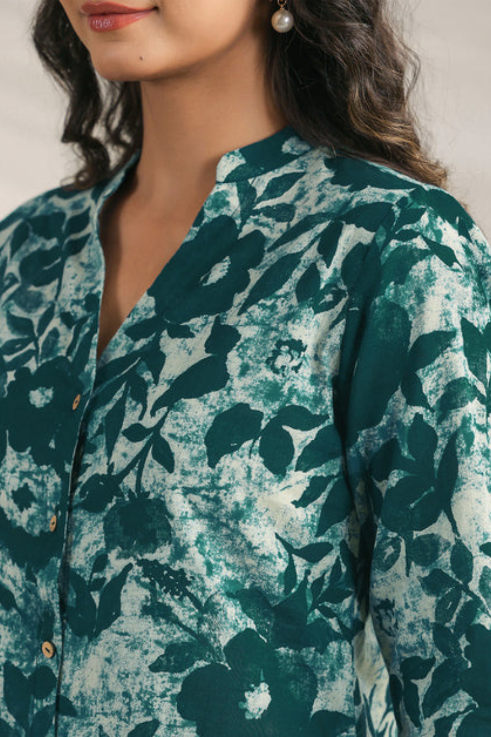 Pure Cotton Floral Printed A-line Co-ord Set